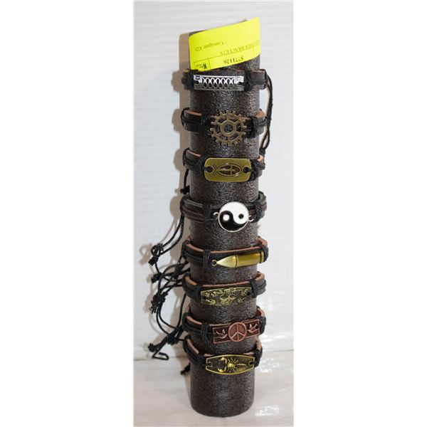 8 LEATHER BRACLETS