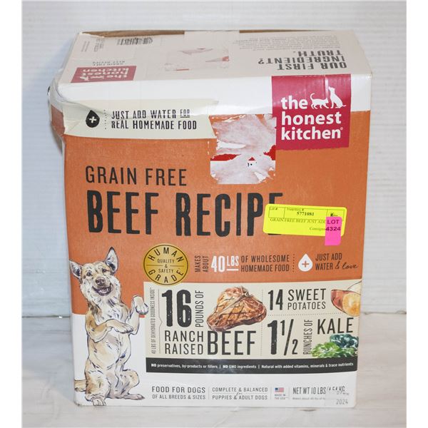 GRAIN FREE BEEF JUST ADD WATER