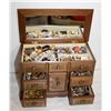 LARGE ESTATE JEWELERY BOX WITH JEWELERY