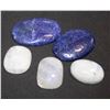 Image 1 : #144-NATURAL BLUE LAPIZ LAZULI /MOONSTONE 121.35 C