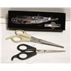 Image 1 : ESTATE STRAIGHT RAZOR & 2 PAIR HAIR CUTTING