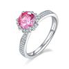 Image 1 : 1 CT GRA CERTIFIED PINK MOISSANITE 925 ST. SILVER