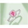 Image 2 : 1 CT GRA CERTIFIED PINK MOISSANITE 925 ST. SILVER