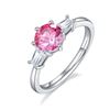 Image 1 : 1 CT GRA CERTIFIED PINK MOISSANITE 925 ST. SILVER