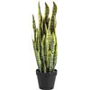 Image 1 : NEW ARTIFICIAL SNAKE PLANT 35" IN BLACK POT