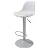 Image 1 : 2 NEW BAR HEIGHT WHITE STOOLS WITH PADDED SEATS