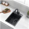Image 1 : NEW LUCKYHORSE BLACK KITCHEN BAR SINK 15 X 20 X 10