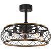 Image 1 : NEW OHNIYOU CAGED CEILING FAN WITH 5 LIGHTS