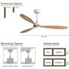 Image 3 : NEW GESUM 52" CEILING FAN WITH LIGHT & REMOTE