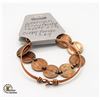 Image 1 : NEW AMERICAN PENNY COPPER BRACELET  (27.9G) AND