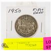 Image 1 : 1950 CANADA SILVER 50 CENT COIN