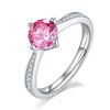 Image 1 : 1 CT GRA CERTIFIED PINK MOISSANITE 925 ST. SILVER