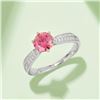 Image 3 : 1 CT GRA CERTIFIED PINK MOISSANITE 925 ST. SILVER