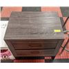 Image 2 : 2-DRAWER SIDE TABLE, CHARCOAL BARN BOARD