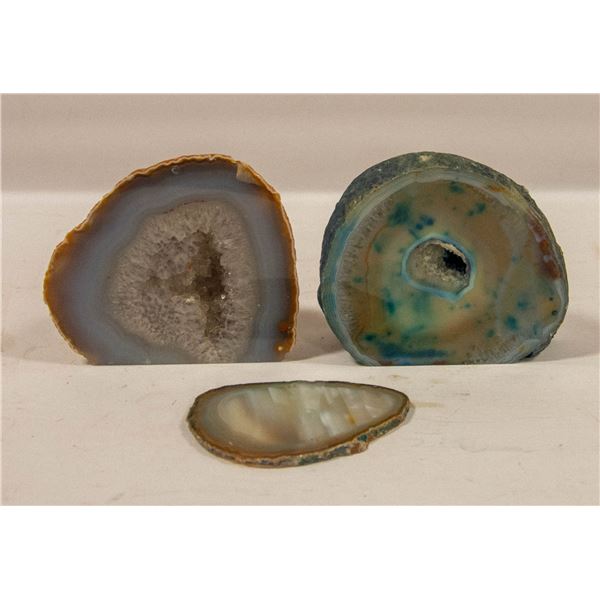 3 GEODE SLICED SPECIMENS