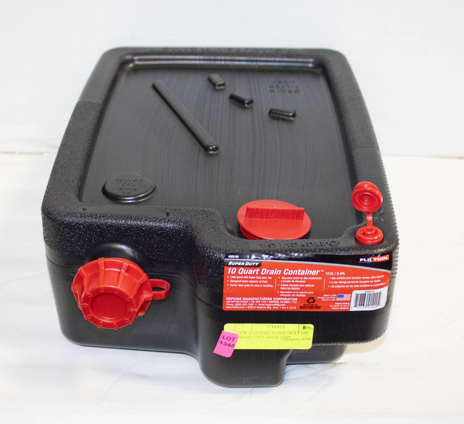 Oil Container Tool NEW FLO TOOL SUPER DUTY OIL DRAIN CONTAINER 10QT