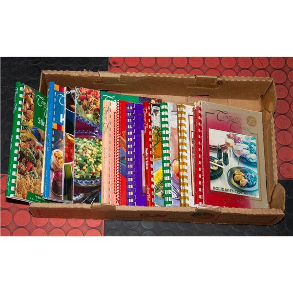 FLAT OF ASSORTED COOK BOOKS