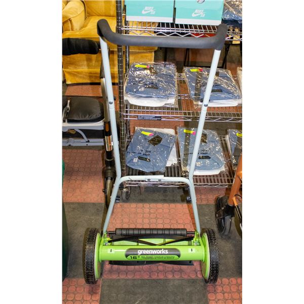 GREENWORKS REEL MOWER 16"