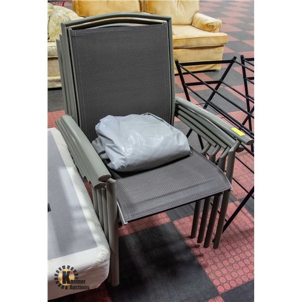 METAL PATIO CHAIRS- SET OF 4