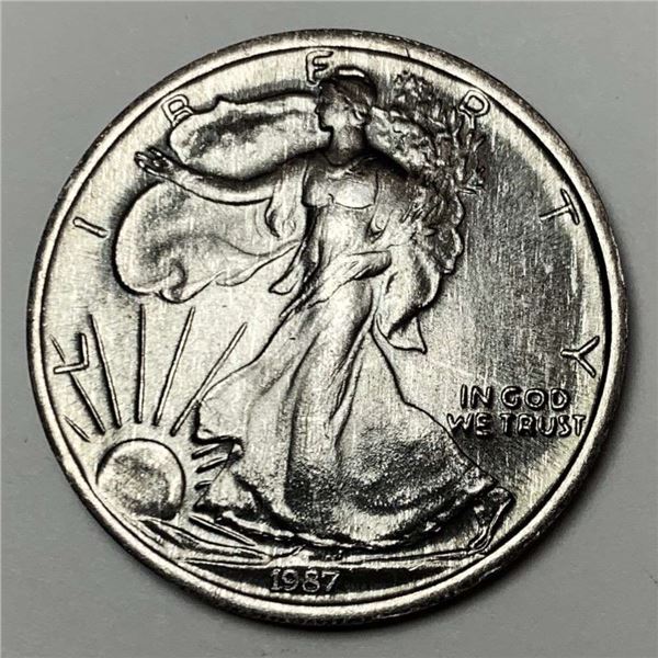 1987 Walking Liberty Design 1 ozt .999 Silver