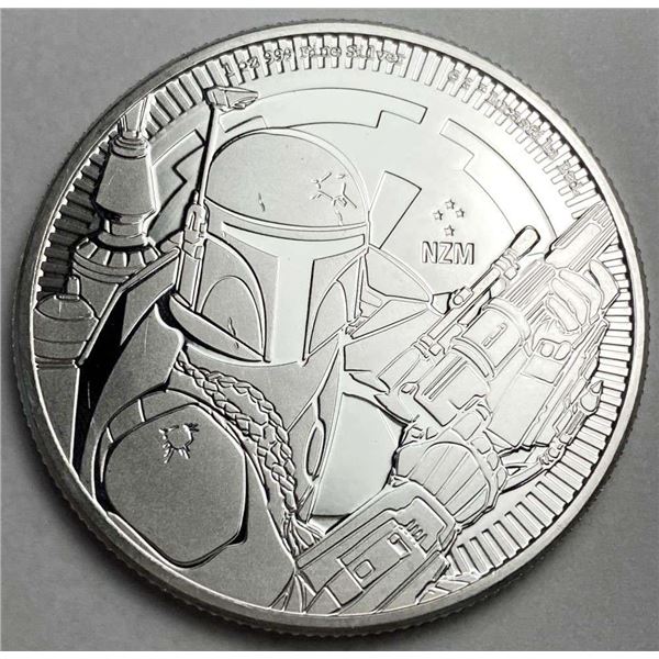 2020 NIUE $2 Boba Fett 1 ozt .999 Silver