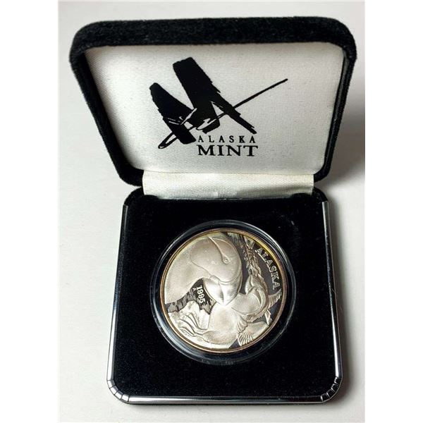 1995 Alaska Mint The Seal Of The State Of Alaska 1 ozt .999 Silver