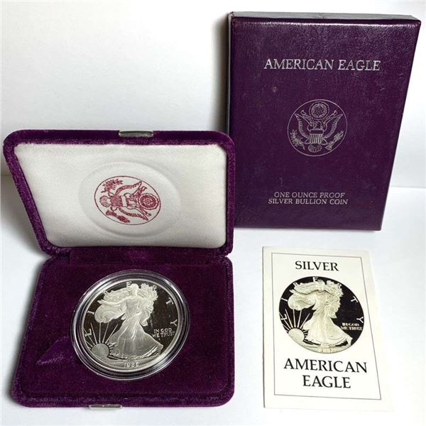 First Year Ever 1986-S American Silver Eagle PF69+