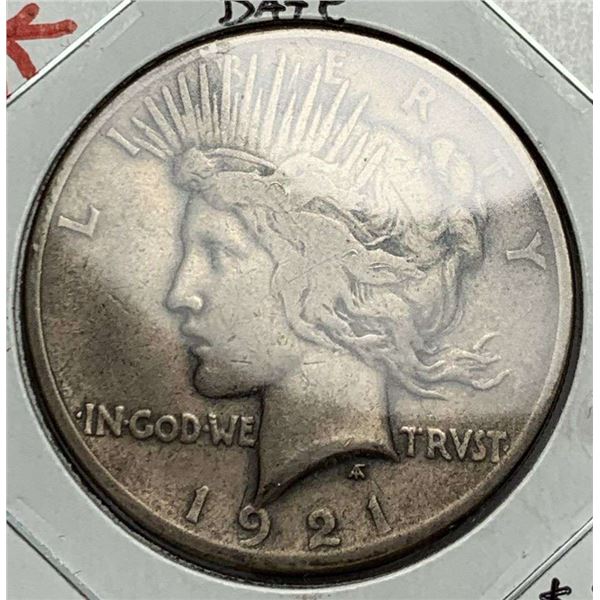 Key Date 1921 Peace Silver Dollar Fine