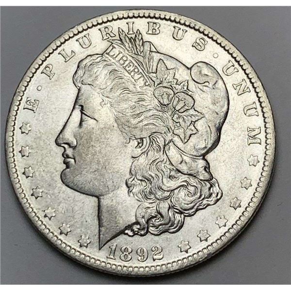 Rare 1892-O Morgan Silver Dollar AU50