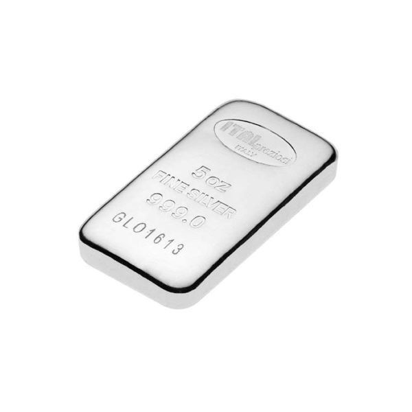 (10) Italpreziosi 5 ozt .999 Silver Bar
