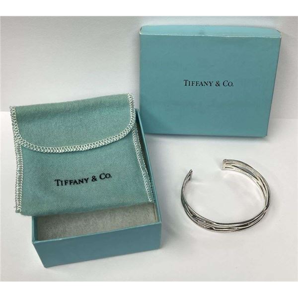 Tiffany & Co. Weave Celtic Bangle Bracelet .925 Sterling Silver