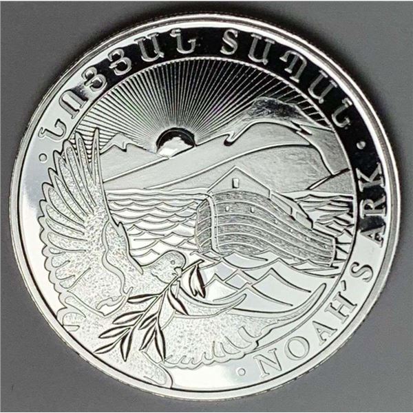 2014 Republic Of Armenia "Noah's Ark" Proof 1 ozt .999 Silver