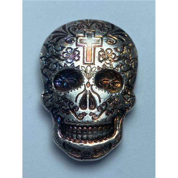 Day Of The Dead Skull 2 ozt .999 Silver