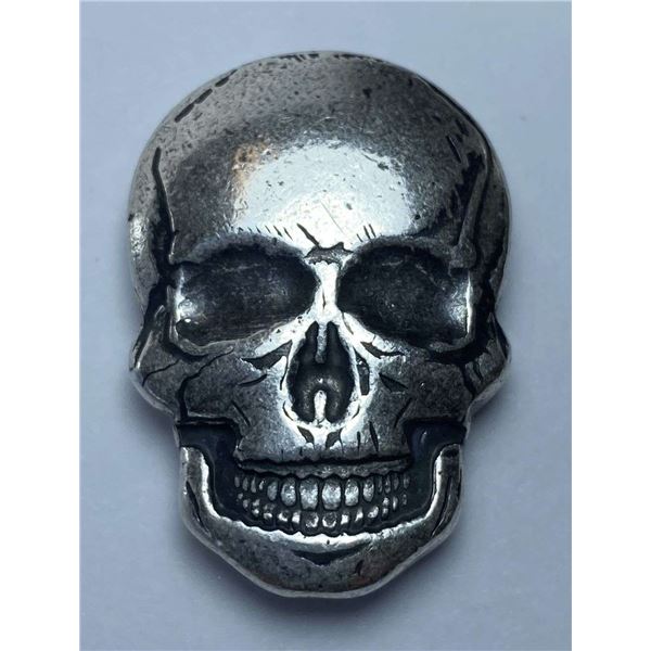 Skull 2 ozt .999 Silver