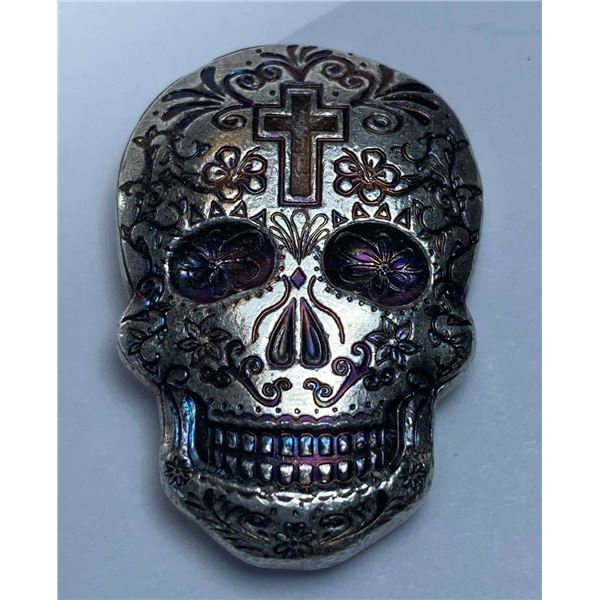 Day Of The Dead Skull 2 ozt .999 Silver