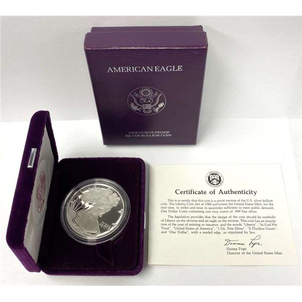 First Year 1986-S American Silver Eagle PF69+
