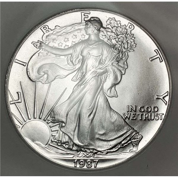 1987 American Silver Eagle NGC MS69