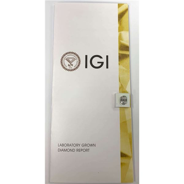White Certified 3.34 Carat Cushion Diamond "G" Color, "VS1" Clarity IGI