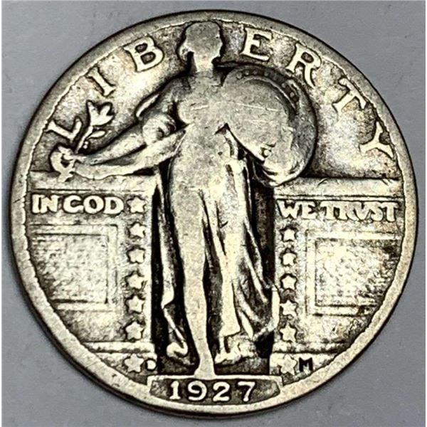 1927-D Standing Liberty Silver Quarter VG8