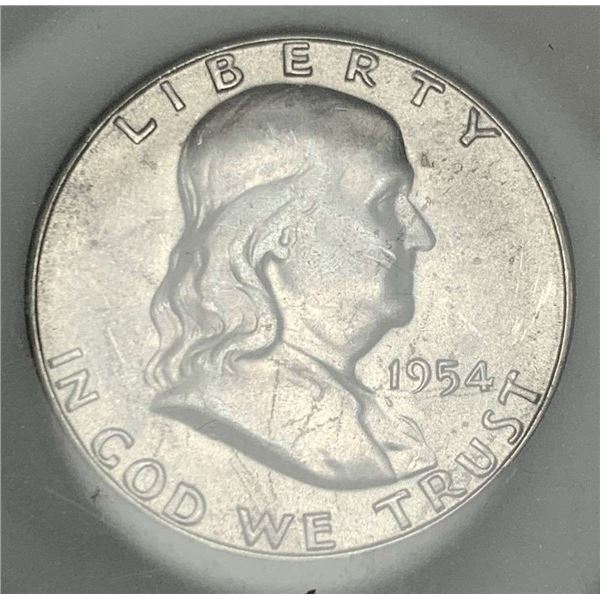 1954-S Franklin Silver Half Dollar MS67