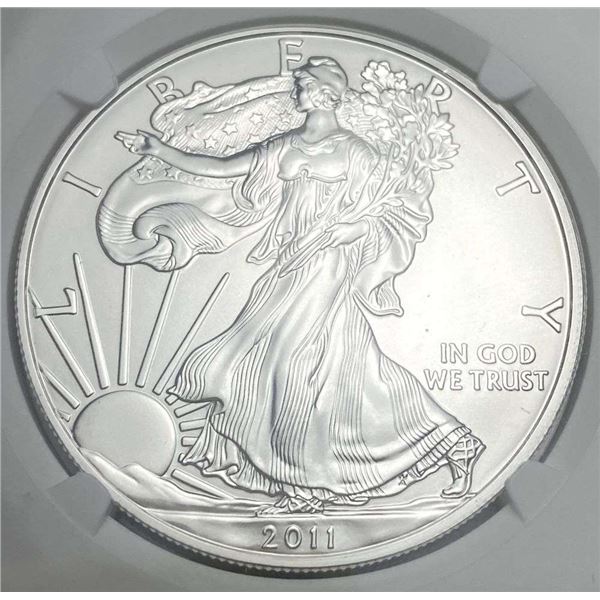 2011 American Silver Eagle NGC MS69 Early Releases 25th Anniversary