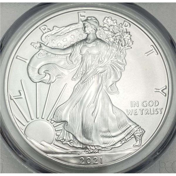 2021(W) American Silver Eagle PCGS MS70 First Strike