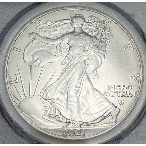 2021(W) American Silver Eagle Type 2 PCGS MS70 First Strike
