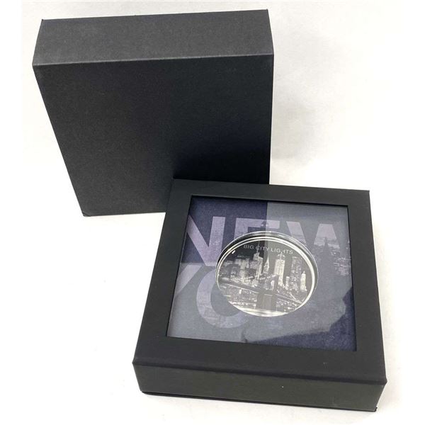 2022 Cook Islands $5 Big City Lights - New York 1 ozt .999 Silver