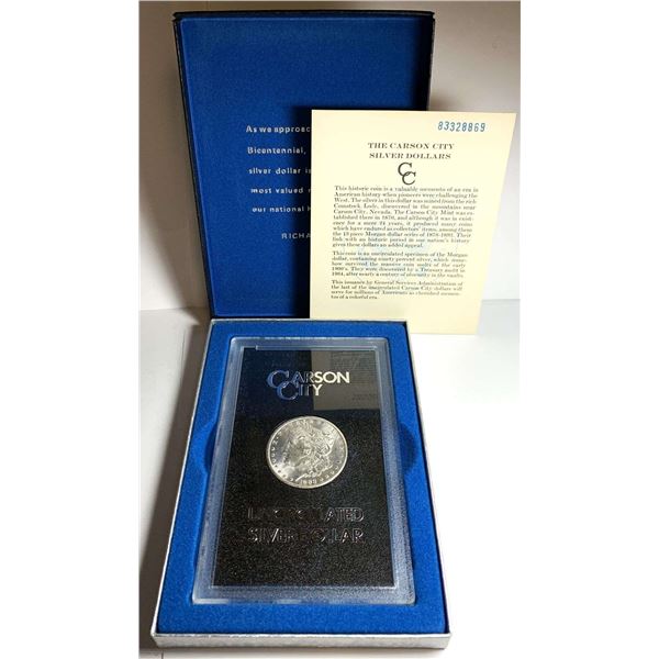 1883-CC Morgan Silver Dollar GSA MS63