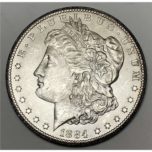 1884-CC Morgan Silver Dollar MS63