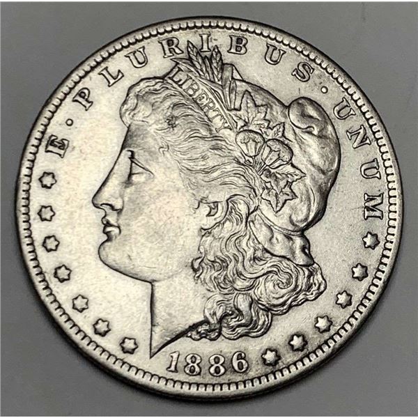 1886-O Morgan Silver Dollar AU53