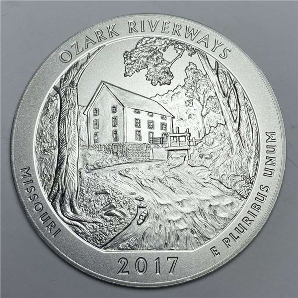 2017-P ATB Missouri "Ozark Riverways" 5 ozt .999 Silver