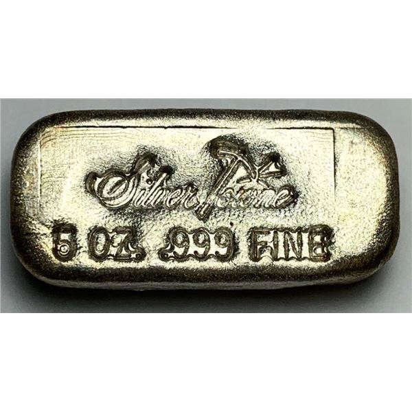 Extremely Rare 5 ozt Silvertowne Vintage .999 Silver Bar