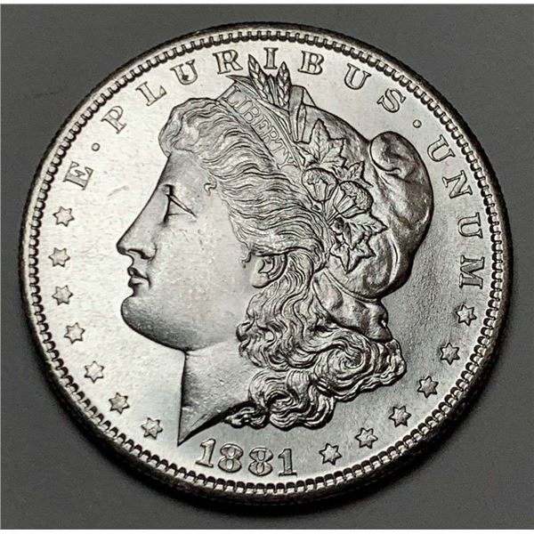 1881-S Morgan Silver Dollar MS65